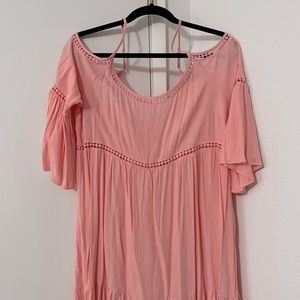 Soprano coral off the shoulder summer dress